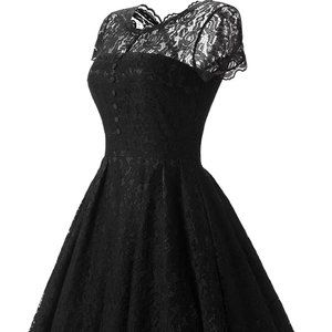 Floral Lace Cap Sleeve Dress